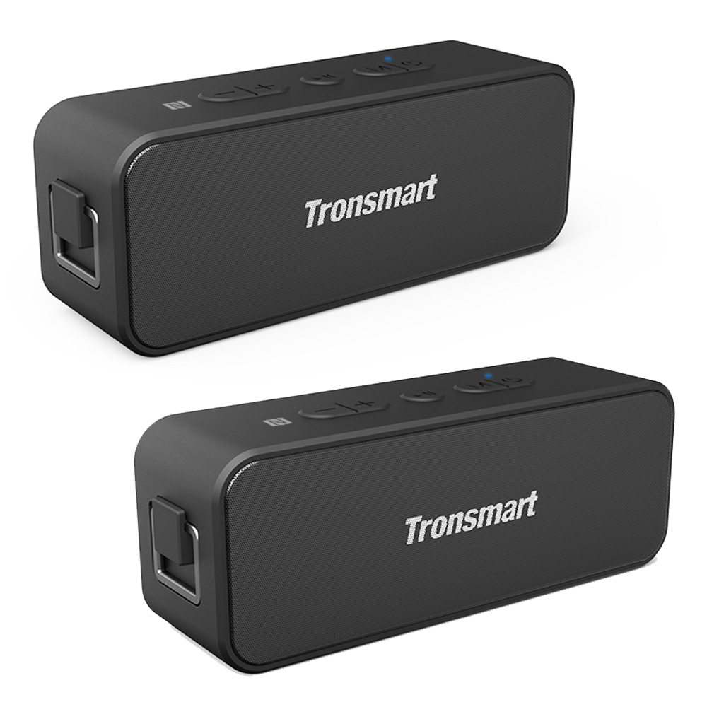 

[2 Packs] Tronsmart T2 Plus 20W Bluetooth 5.0 Speaker 24H Playtime NFC IPX7 Waterproof Soundbar with TWS,Siri,Micro SD