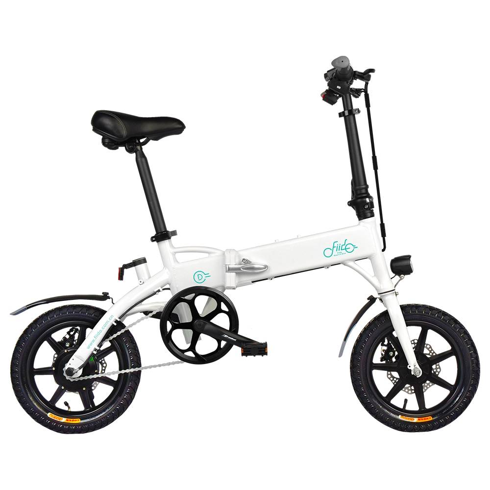 

FIIDO D1 Folding Electric Moped Bike City Bike Commuter Bike Three Riding Modes 14 Inch Tires 250W Motor 25km/h 7.8Ah Lithium Battery 25-40KM Range - White