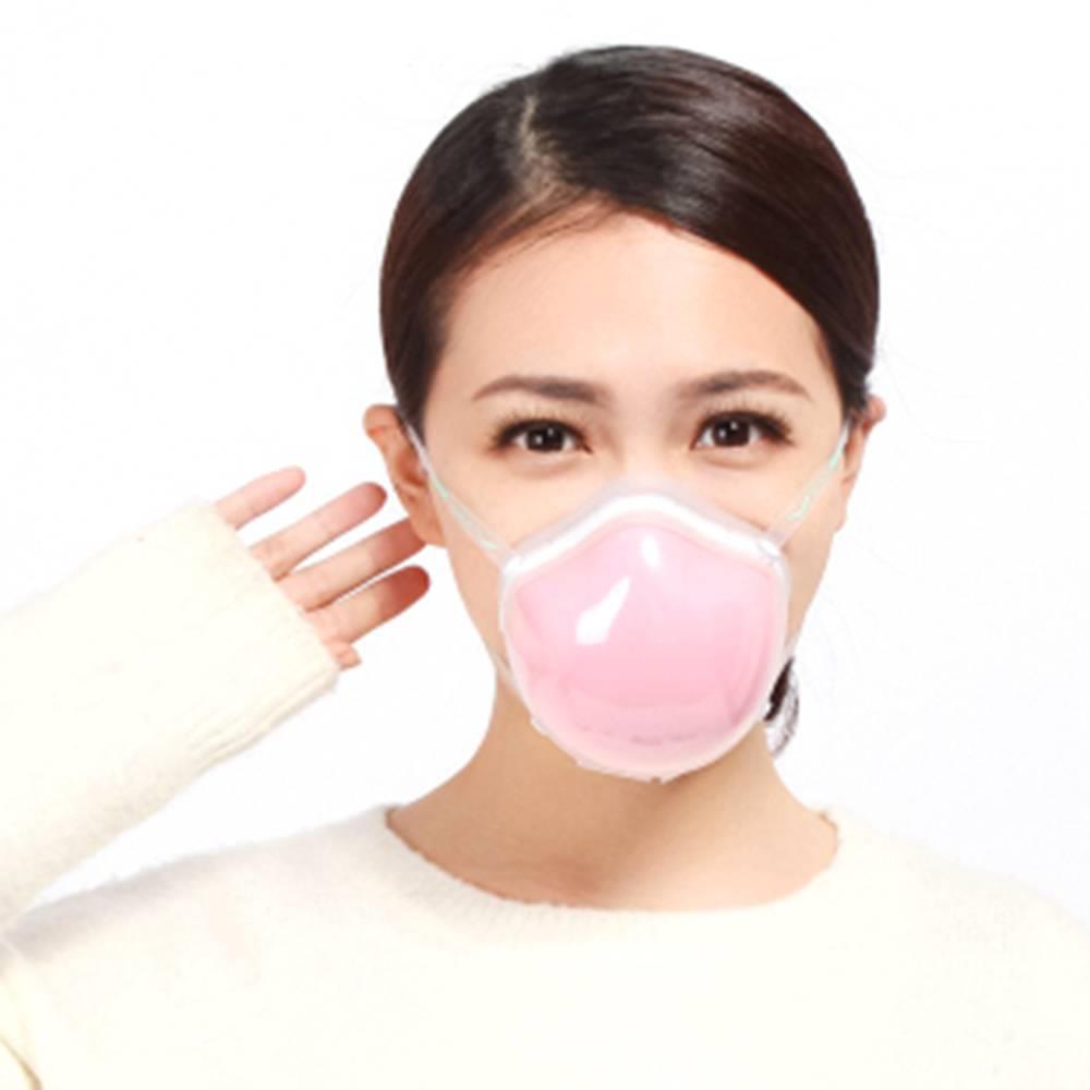 

Female Reusable Smart Electric N95 Face Mask Q7 With Activated carbon filter, Automatic Air-Purifying Supply with 2PCS Replacement Filters For PM2.5 Anti-Pollution Exhaust Gas Pollen Allergy - Pink