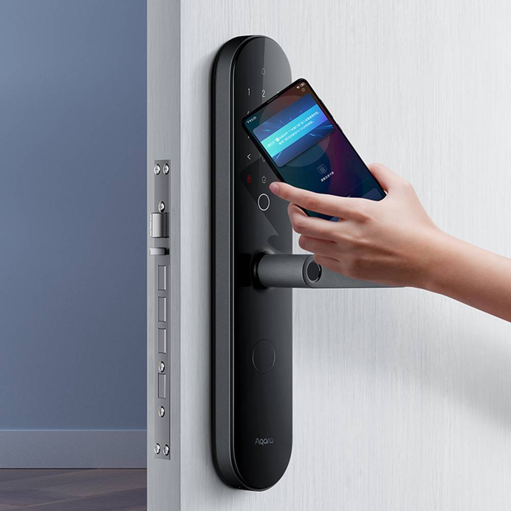 

Aqara N100 Smart Door Lock Fingerprint Bluetooth Password NFC Unlock Works with Mijia APP Apple HomeKit Smart Linkage with Doorbell From Xiaomi Youpin - Black