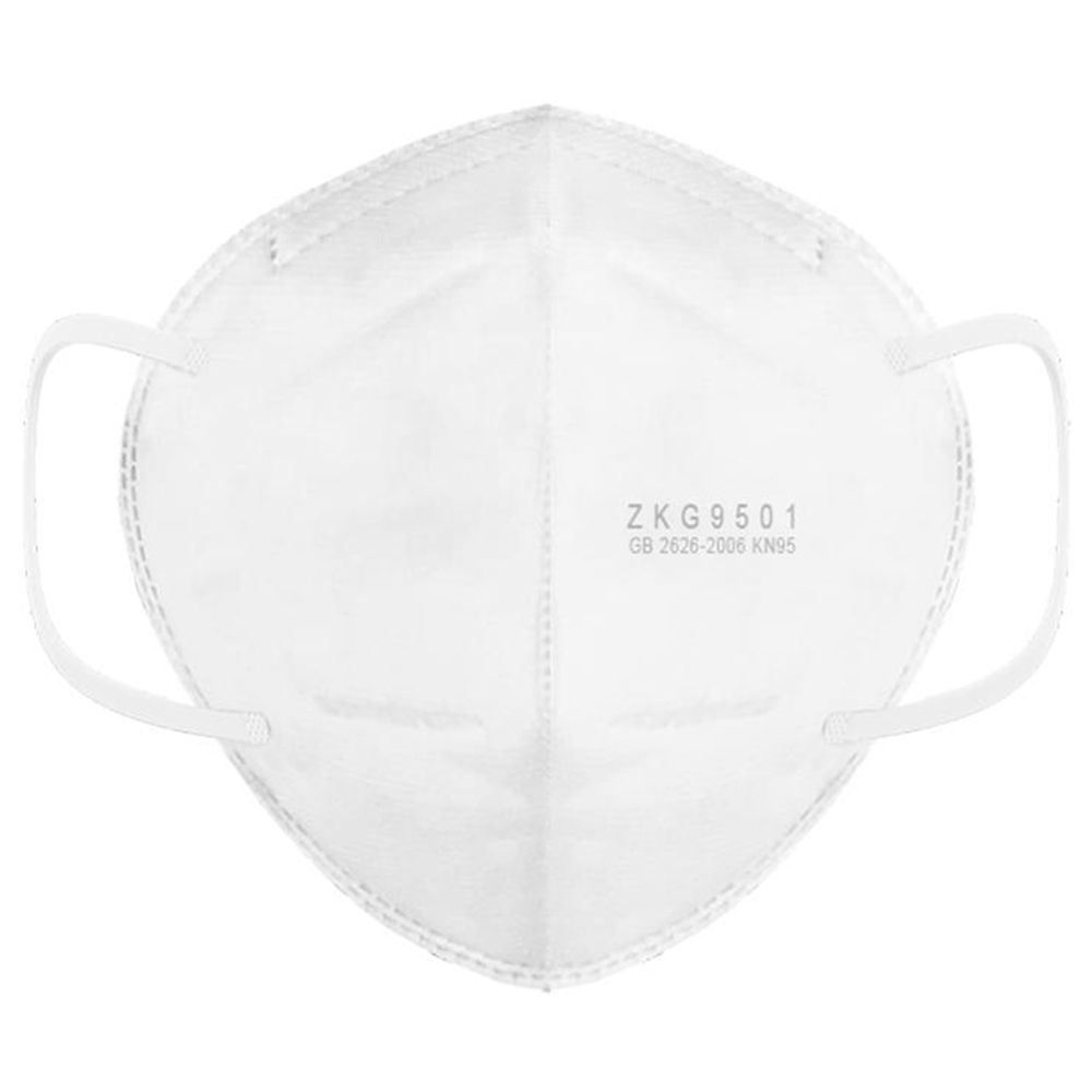 

1Pcs KN95 Protective Face Mask For PM2.5 Anti Dust Fog Pollen Smoke - White