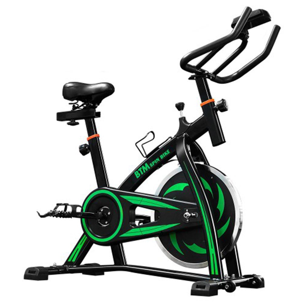 

BTM Indoor Cycling Exercise Bike Height Adjustable Maximum Load 120kg Smart Display Fat Loss Muscle Gain - Green