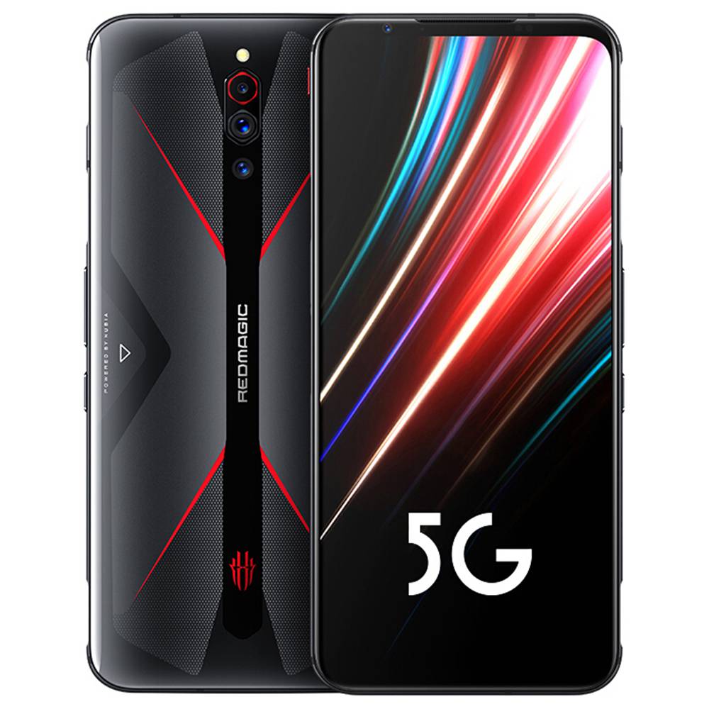 

Nubia Red Magic 5G Gaming Smartphone Global Rom 6.65" 144Hz AMOLED Screen Qualcomm Snapdragon 865 8GB RAM 128GB ROM Android 10.0 Triple Rear Camera 4500mAh Battery Dual SIM Dual Standby - Black