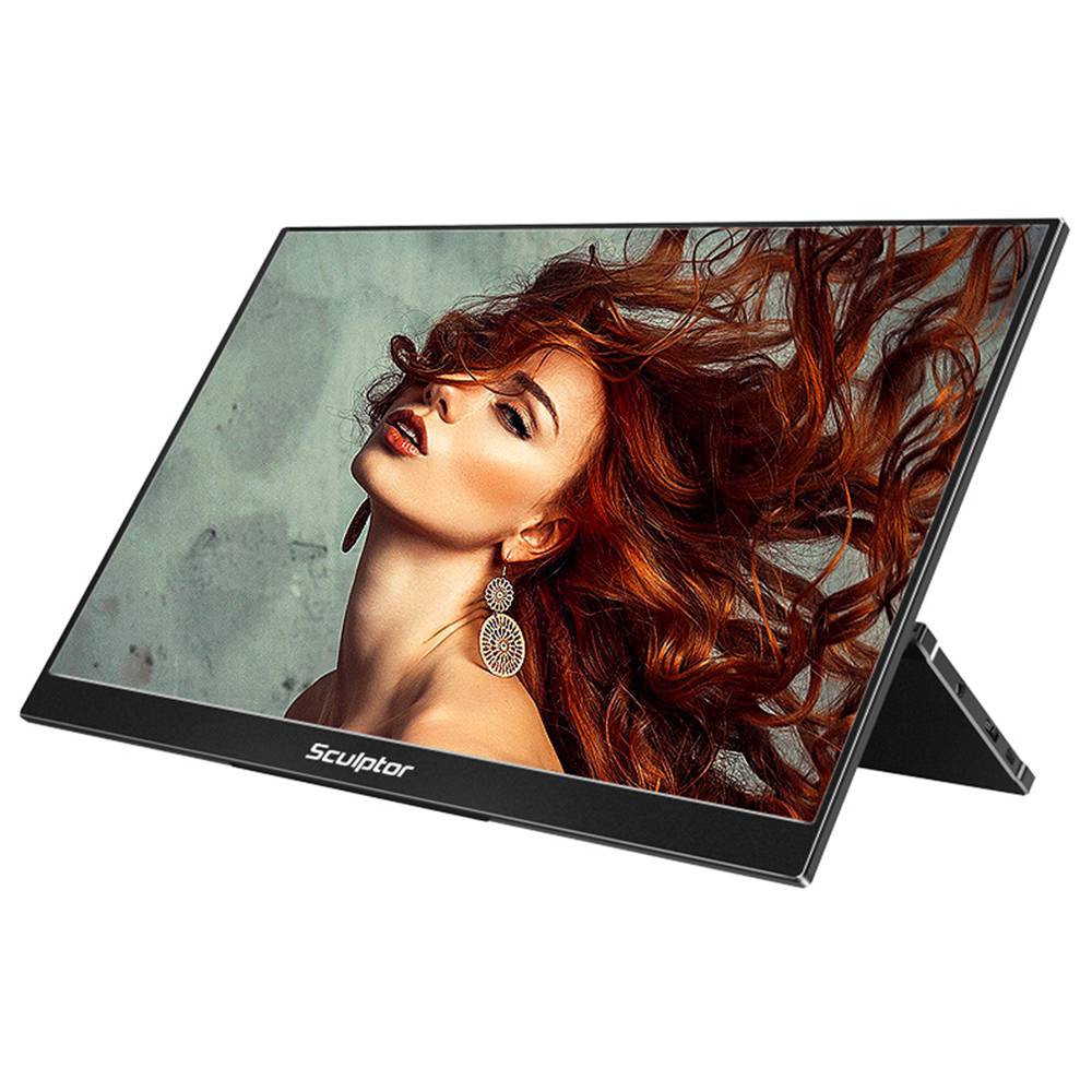 

Sculptor MF156LN 15.6" 1080P FHD IPS Portable Monitor 100% sRGB HDR Dual Type-C+Mini HDMI Gaming Display Screen For Smartphones Digital Cameras Tablets Laptops Game Consoles - Black