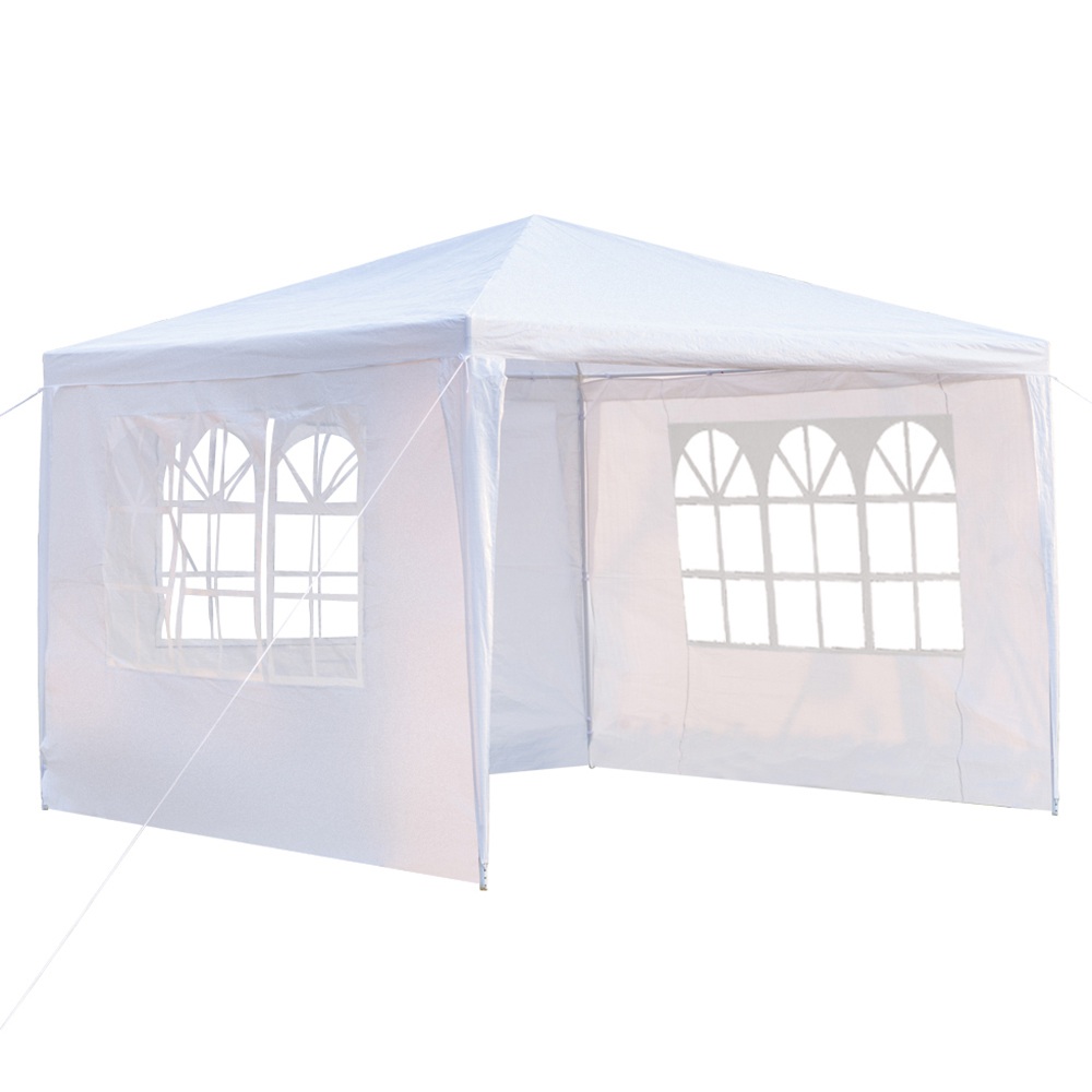 

Portable 3 x 3m Three Sides Outdoor Waterproof Awning For Wedding / Camping / Parking / Party - White