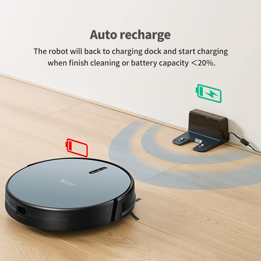 

Proscenic 830T 2 in 1 WLAN Robot Vacuum Cleaner 2000PA Suction Smart App Control with Wet Cleaning - Black