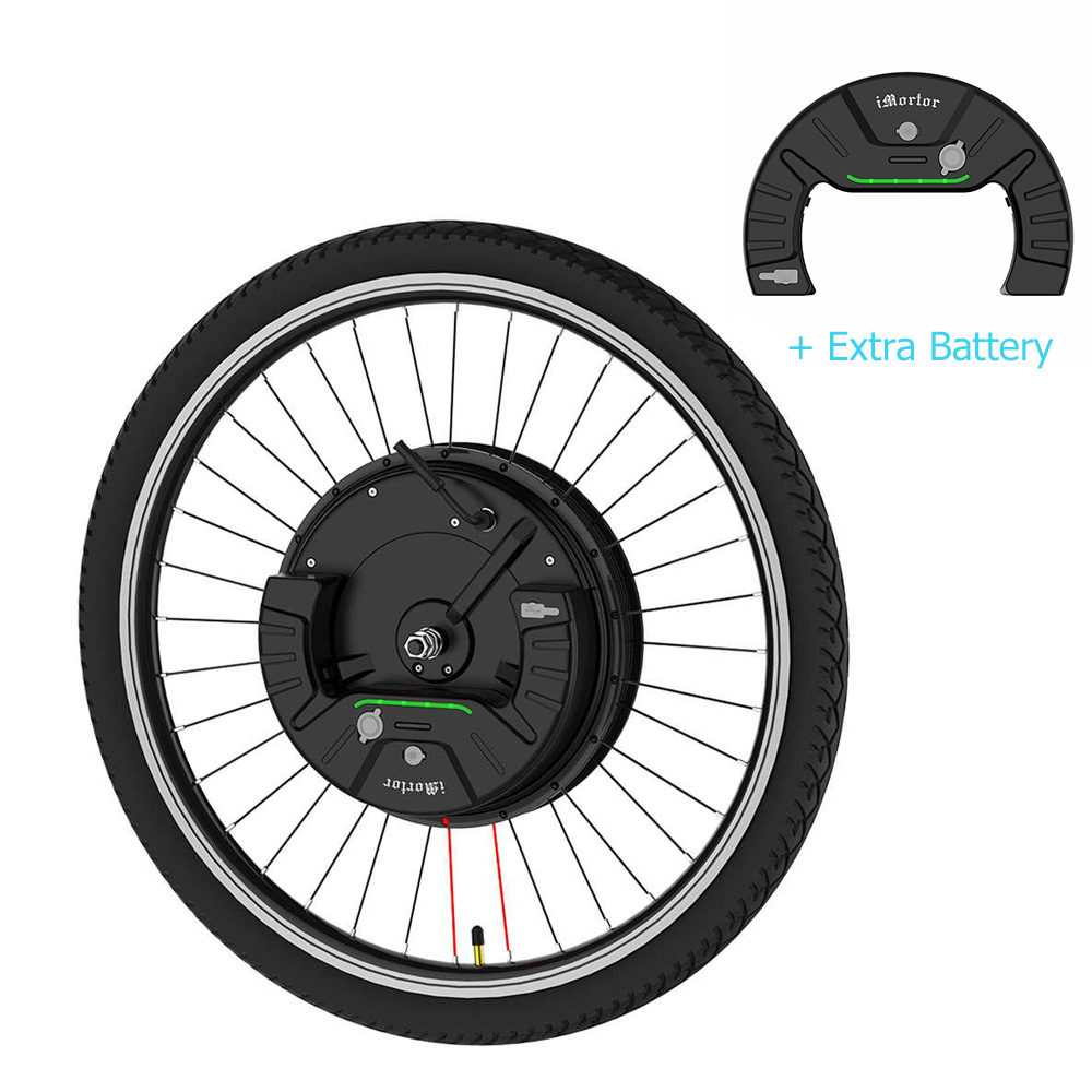 

iMortor3 Permanent Magnet DC Motor Bicycle Wheel 26 Inch With App Control Adjustable Speed Mode Disk Break with Extra Battery - EU Plug
