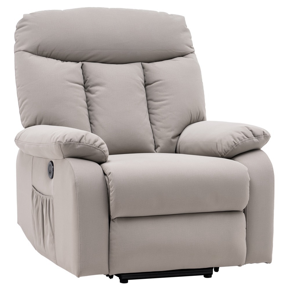 

Electric Lift Cloth Massage Chair Adjustable Angle With Armrests Comfortable Soft and Easy to Clean For Reading Resting Watching TV - Silver