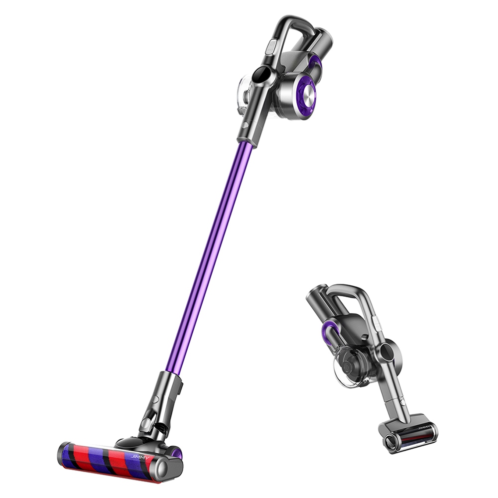 JIMMY H8 Pro Lightweight Smart Handheld Cordless Vacuum Cleaner 160AW 25000Pa Strong Suction,500W Motor,70 minutes Running Time,Auto Power Adjust LED Display Removable Battery Anti-winding With Stand Base for cleaning floors, furniture by Xiaomi