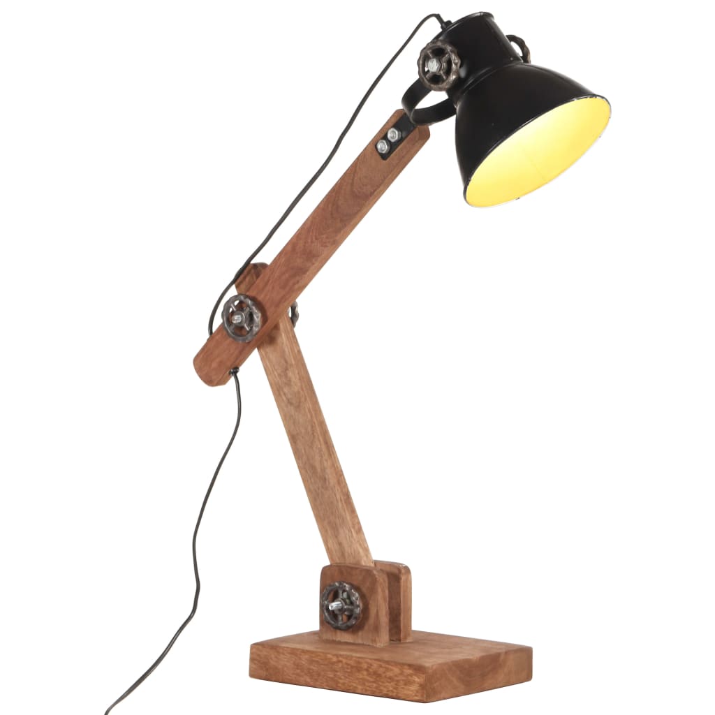 

Industrial Desk Lamp Dead Black Round 58x18x90 cm E27