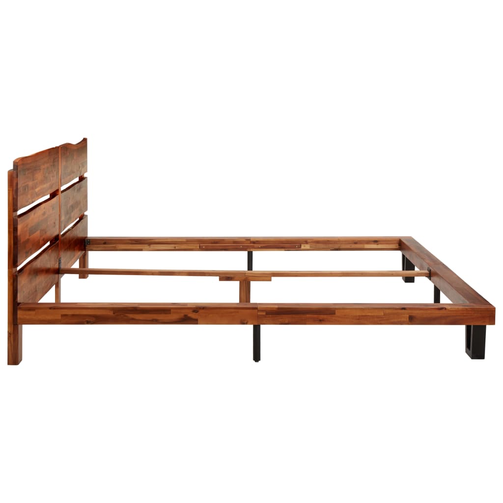 Bed Frame With Live Edge Solid Acacia Wood Cm