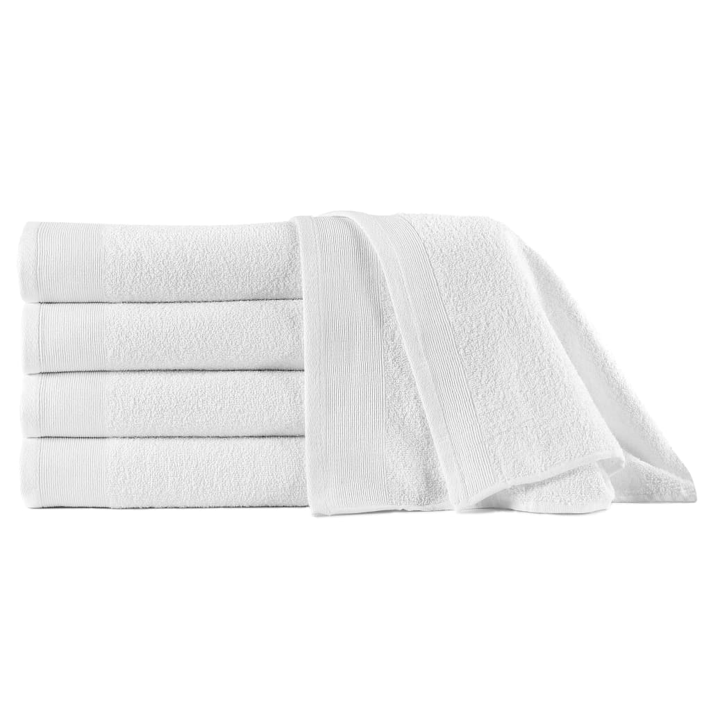 

Shower Towels 5 pcs Cotton 450 gsm 70x140 cm White