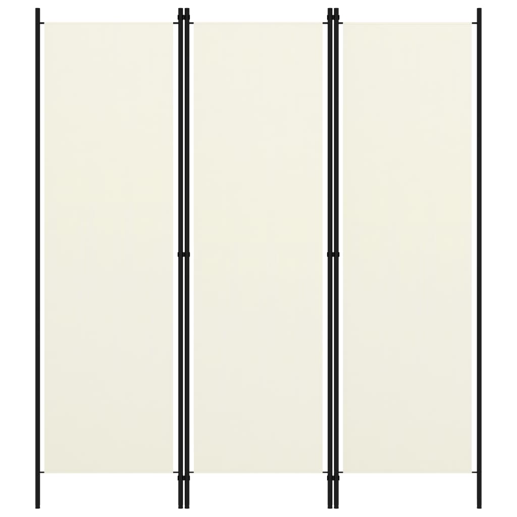 

3-Panel Room Divider Cream White 150x180 cm