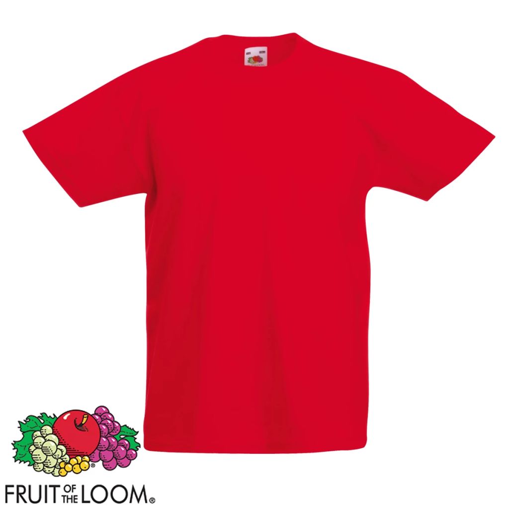 Fruit of the Loom Original Kids T-shirt 5 pcs Red Size 152