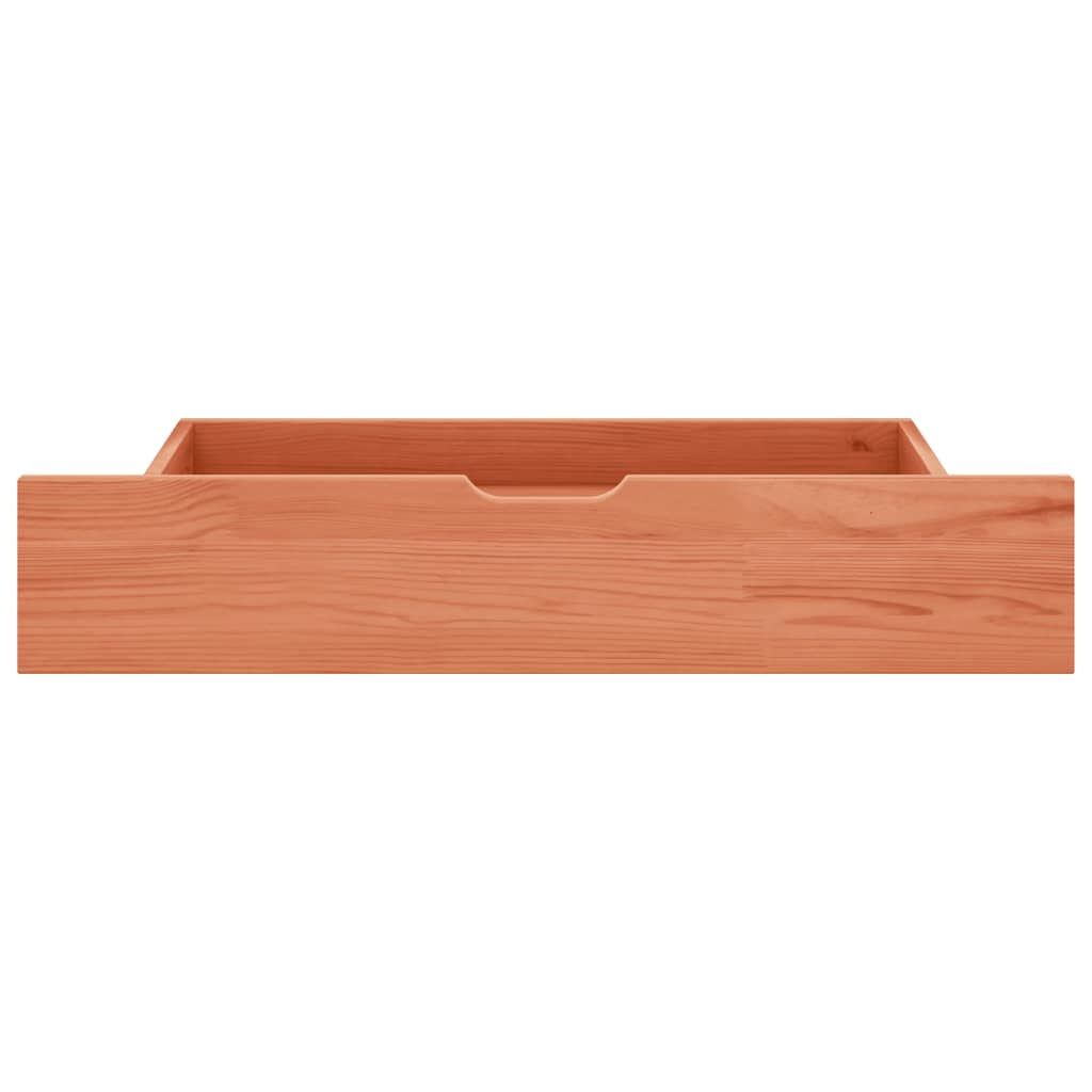 Canopy Bed Frame with 4 Drawers Solid Pine Wood 140x200 cm