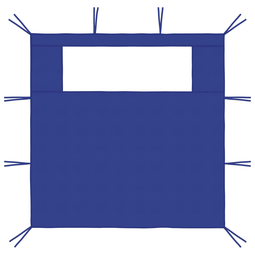 Gazebo Sidewalls with Windows 2 pcs 3x2.1 m Blue 70 g/m²