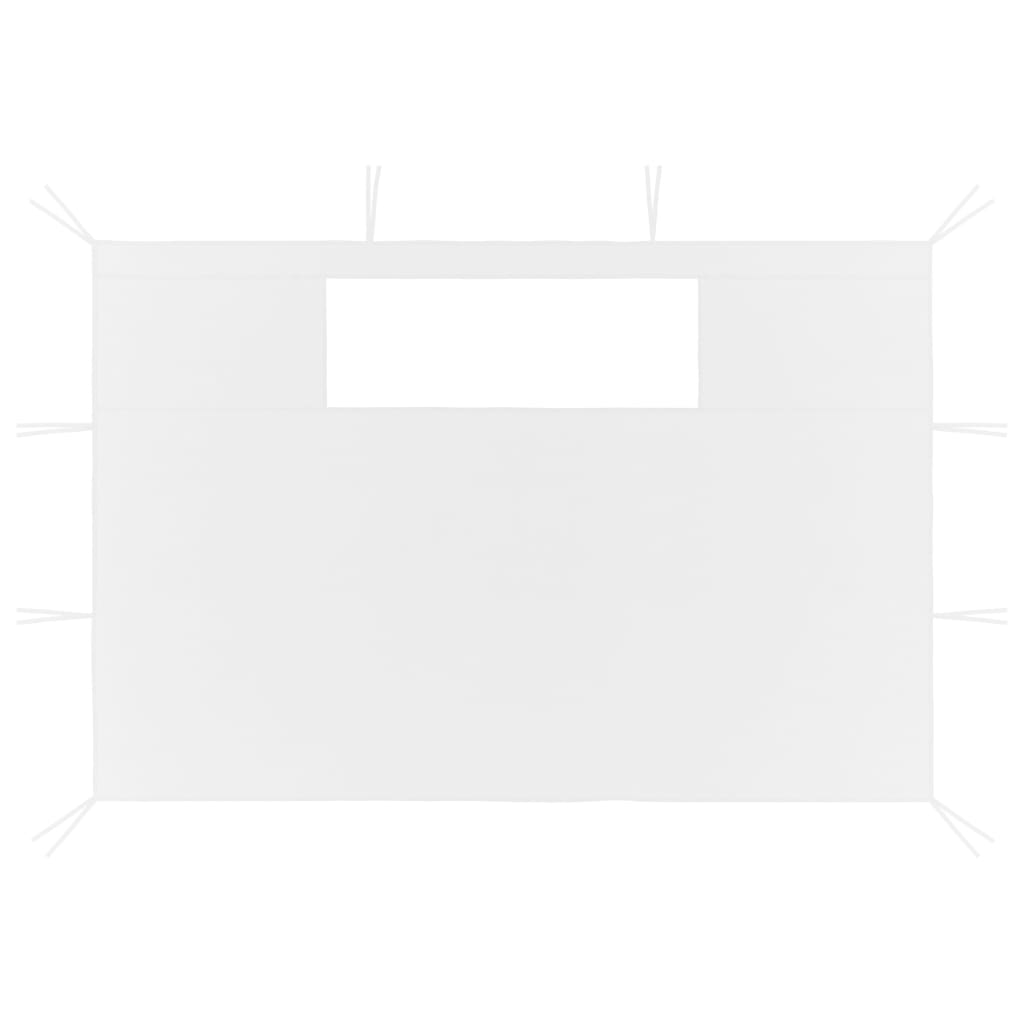 Gazebo Sidewalls with Windows 2 pcs 4x2.1 m White 70 g/m²