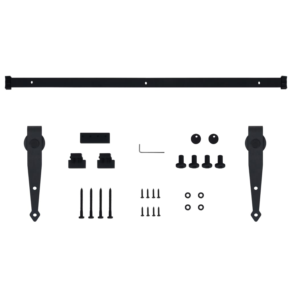Mini Sliding Barn Door Kit Carbon Steel 152 cm