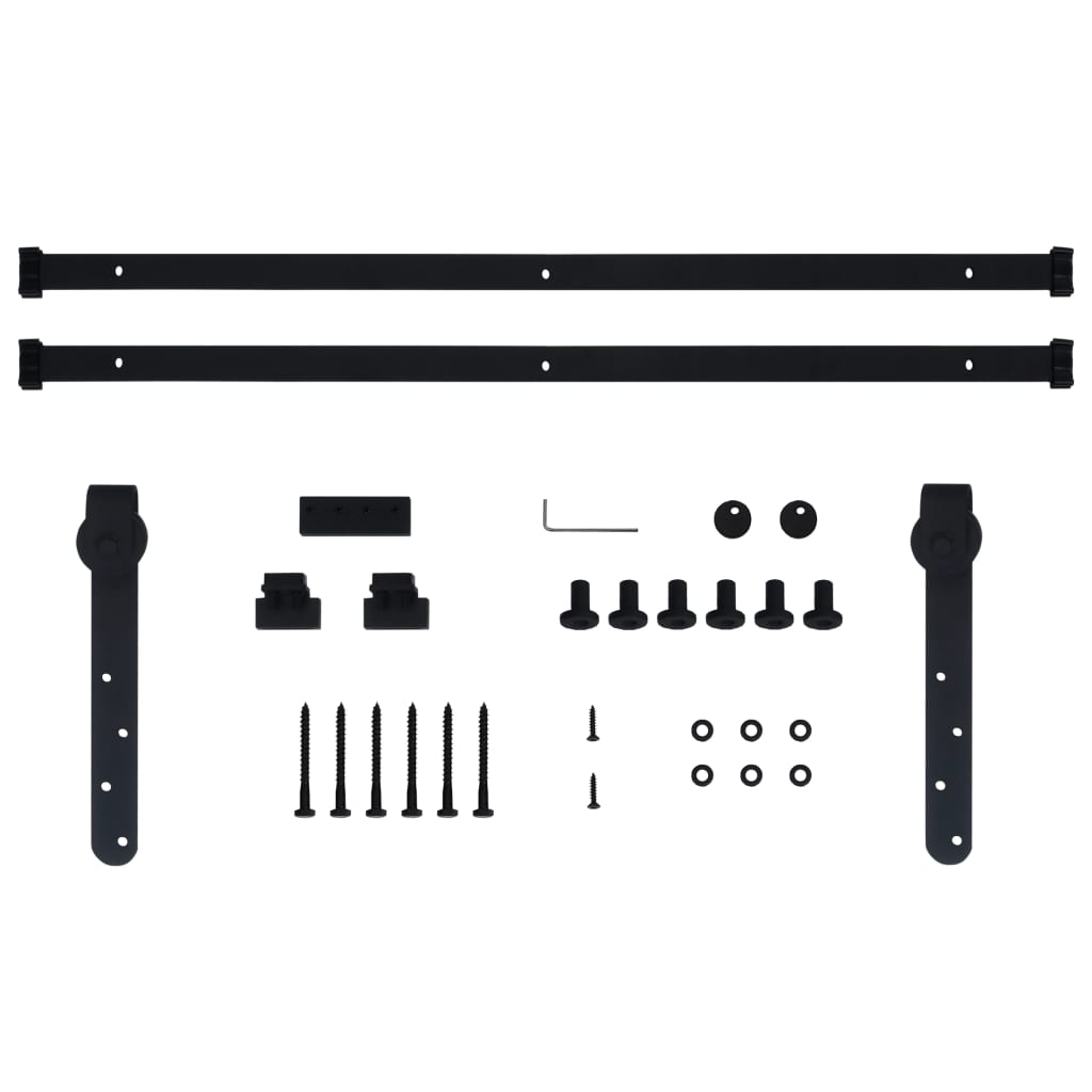 Mini Sliding Barn Door Kit Carbon Steel 183 cm