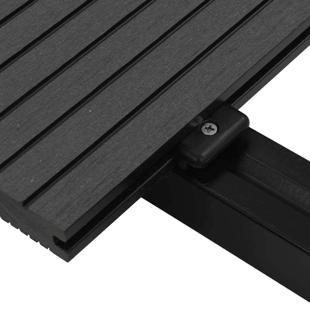 vidaXL WPC Solid Decking Boards with Accessories 26 m² 2.2 m Black