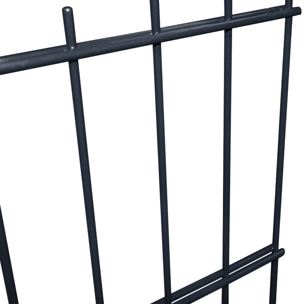 2D Garden Fence Panels 2.008x0.83 m 36 m (Total Length) Grey