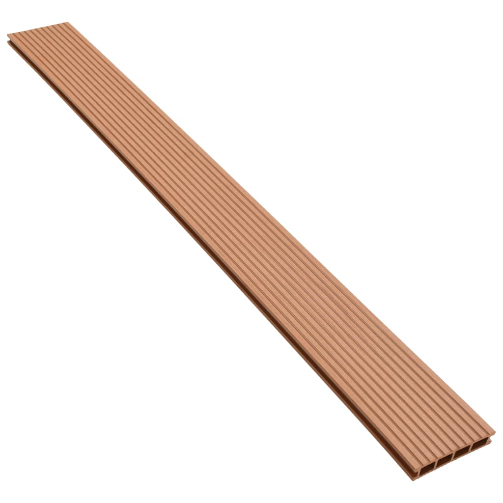 WPC Decking Boards with Accessories 40 m² 2.2 m Brown