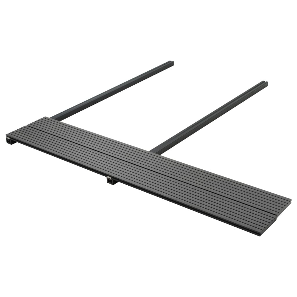 WPC Solid Decking Boards with Accessories 30 m² 2.2 m Grey