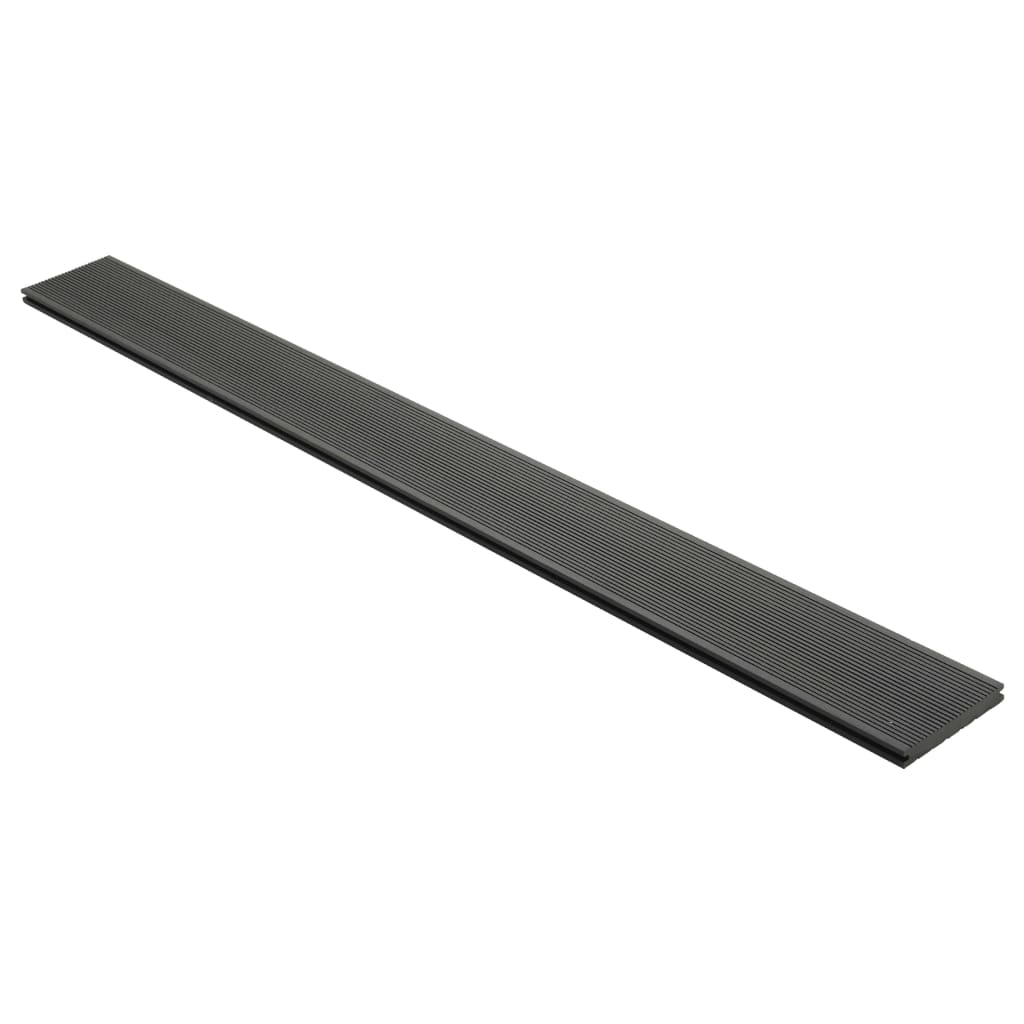 WPC Solid Decking Boards with Accessories 30 m² 2.2 m Grey