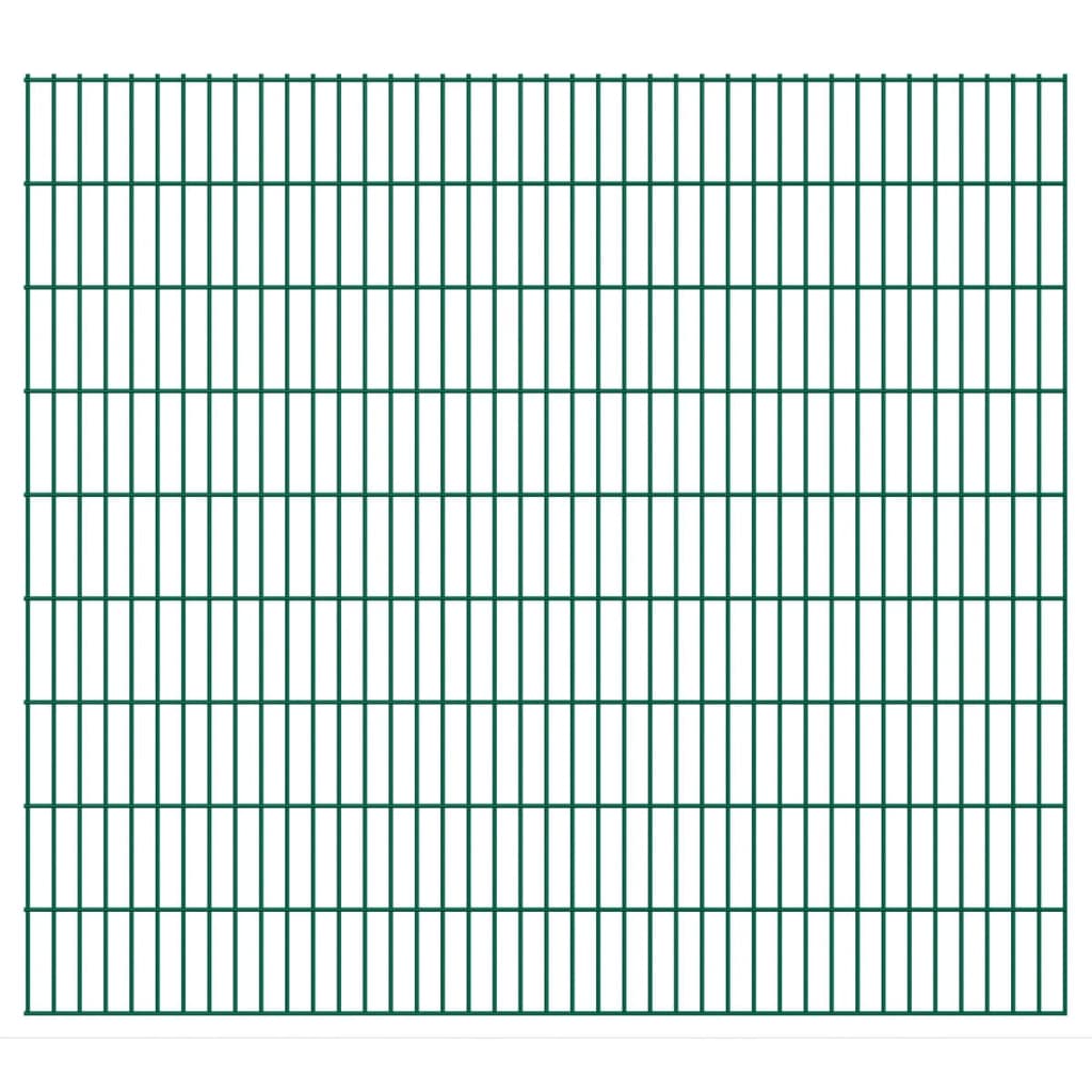 vidaXL 2D Garden Fence Panels 2.008x1.83 m 46 m (Total Length) Green