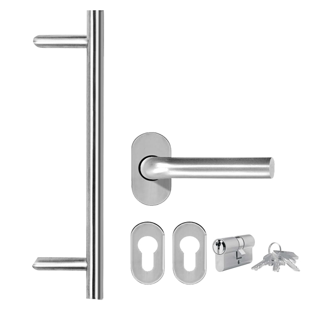 vidaXL Front Door Aluminium and PVC White 100x200 cm