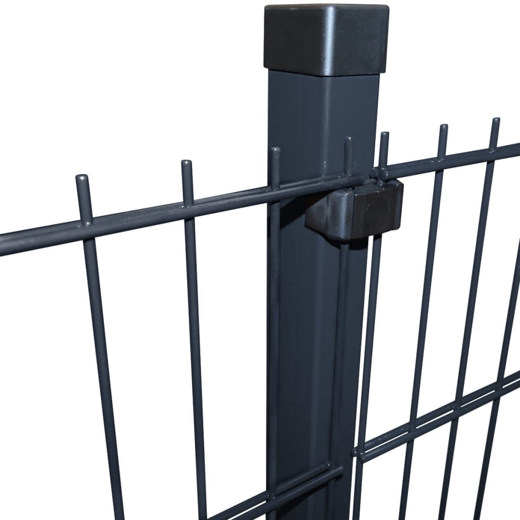 2D Garden Fence Panel & Posts 2008x1830 mm 2 m Grey