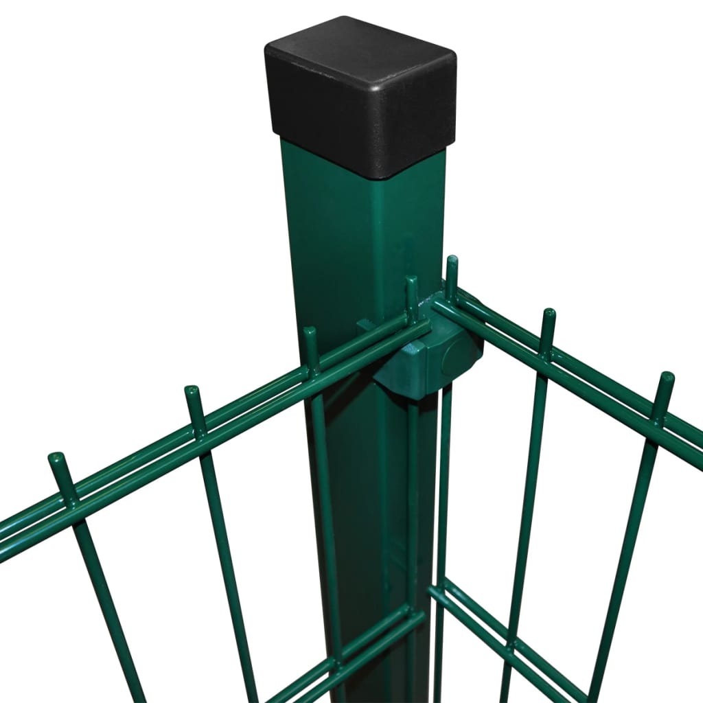 2D Garden Fence Panels & Posts 2008x2030 mm 20 m Green