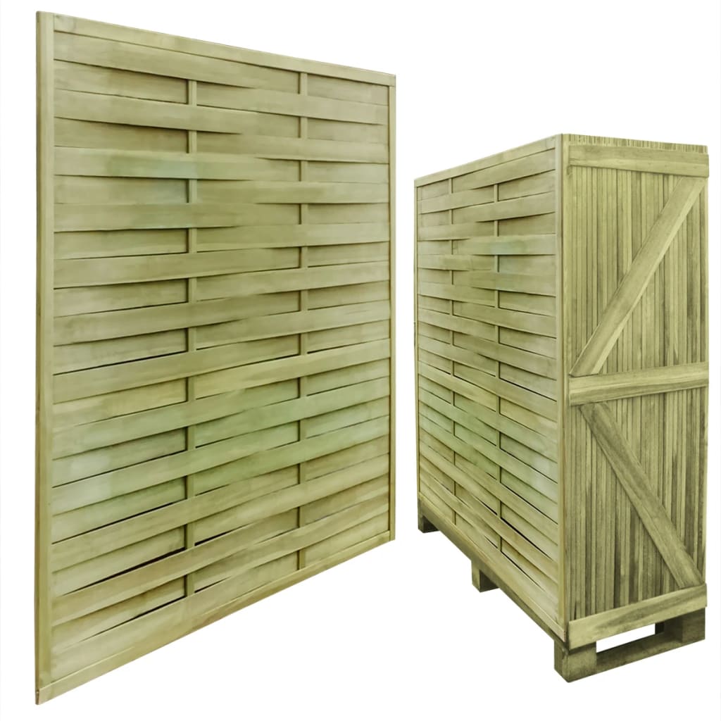 30 pcs Fence Panels Impregnated Wood 54 m 180x180 cm