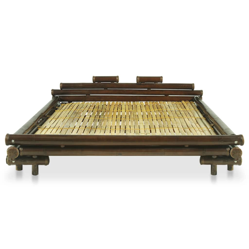 Bed Frame Dark Brown Bamboo 180x200 cm 6FT Super King