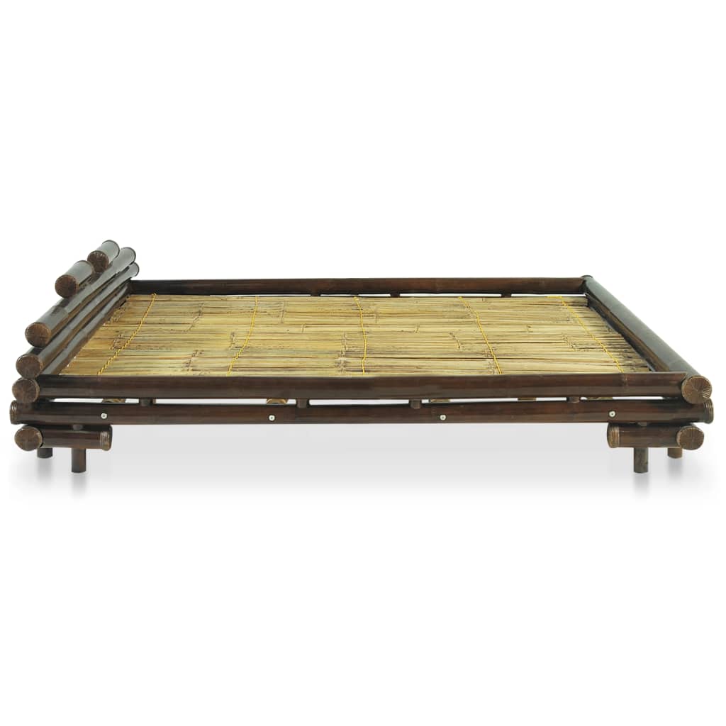 Bed Frame Dark Brown Bamboo 180x200 cm 6FT Super King