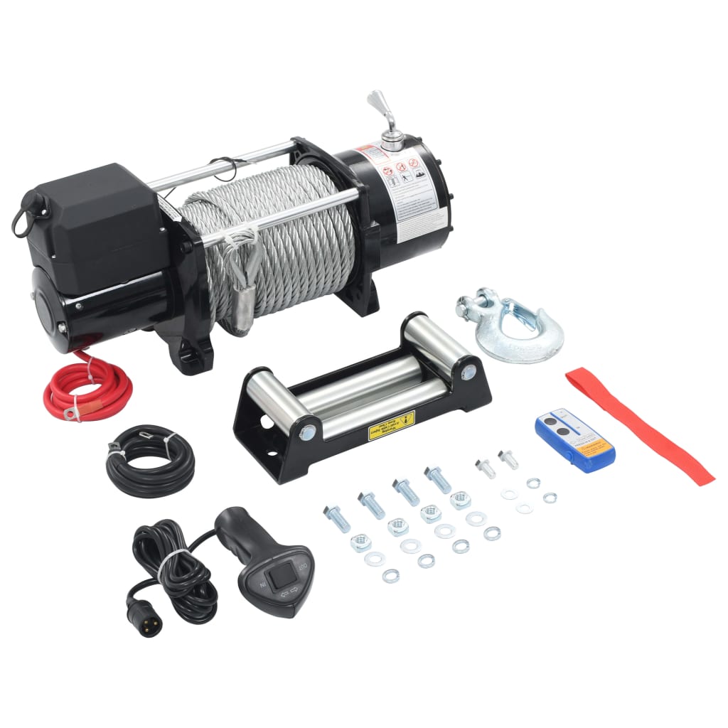 Electric Winch 12 V 17000 lbs 7711 kg with Remote Control