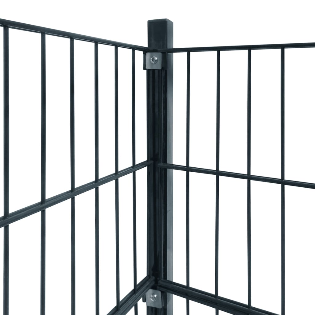 Fence Panels 5 pcs Iron 6x2 m 30m(Total Length) Anthracite Grey