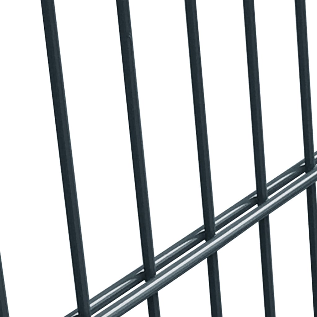 Fence Panels 5 pcs Iron 6x2 m 30m(Total Length) Anthracite Grey
