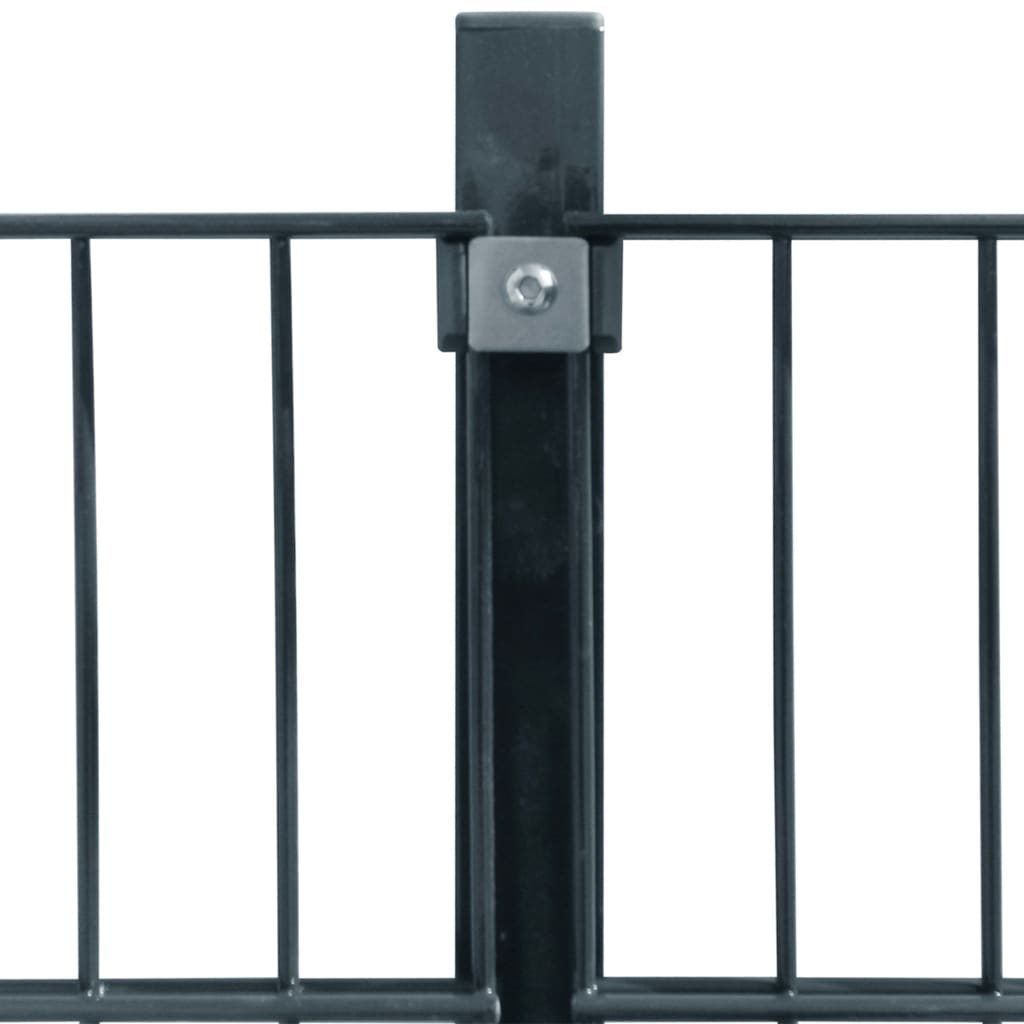 Fence Panels 5 pcs Iron 6x2 m 30m(Total Length) Anthracite Grey