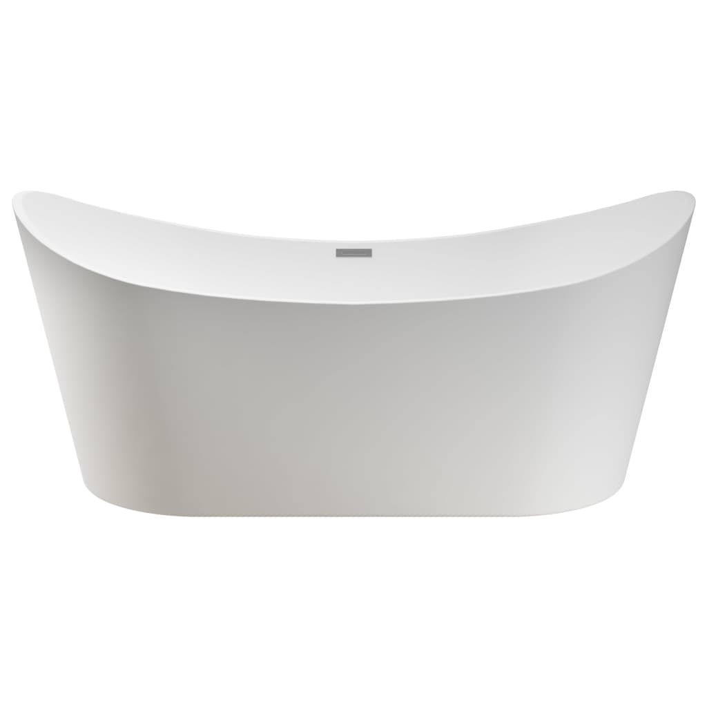 Freestanding Bathtub and Faucet 204 L 110 cm Silver