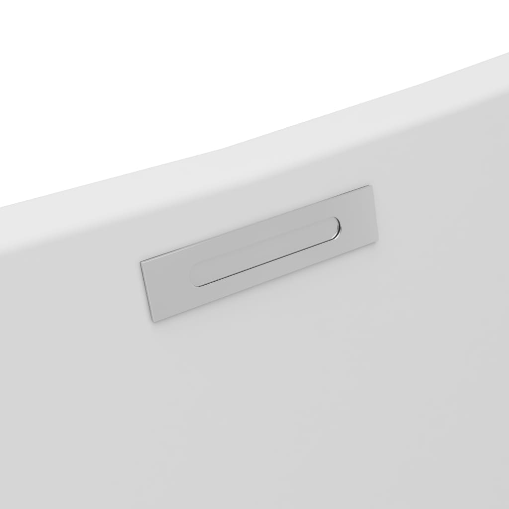 Freestanding Bathtub and Faucet 204 L 118,5 cm Silver