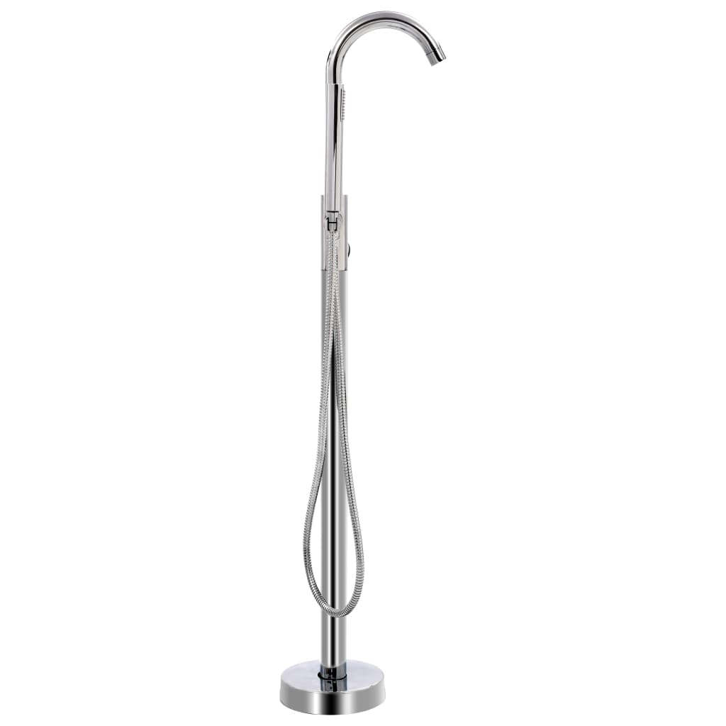 Freestanding Bathtub and Faucet 204 L 118,5 cm Silver