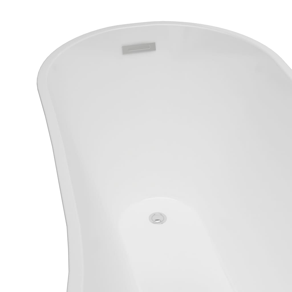 Freestanding Bathtub and Faucet 210 L 110 cm Silver