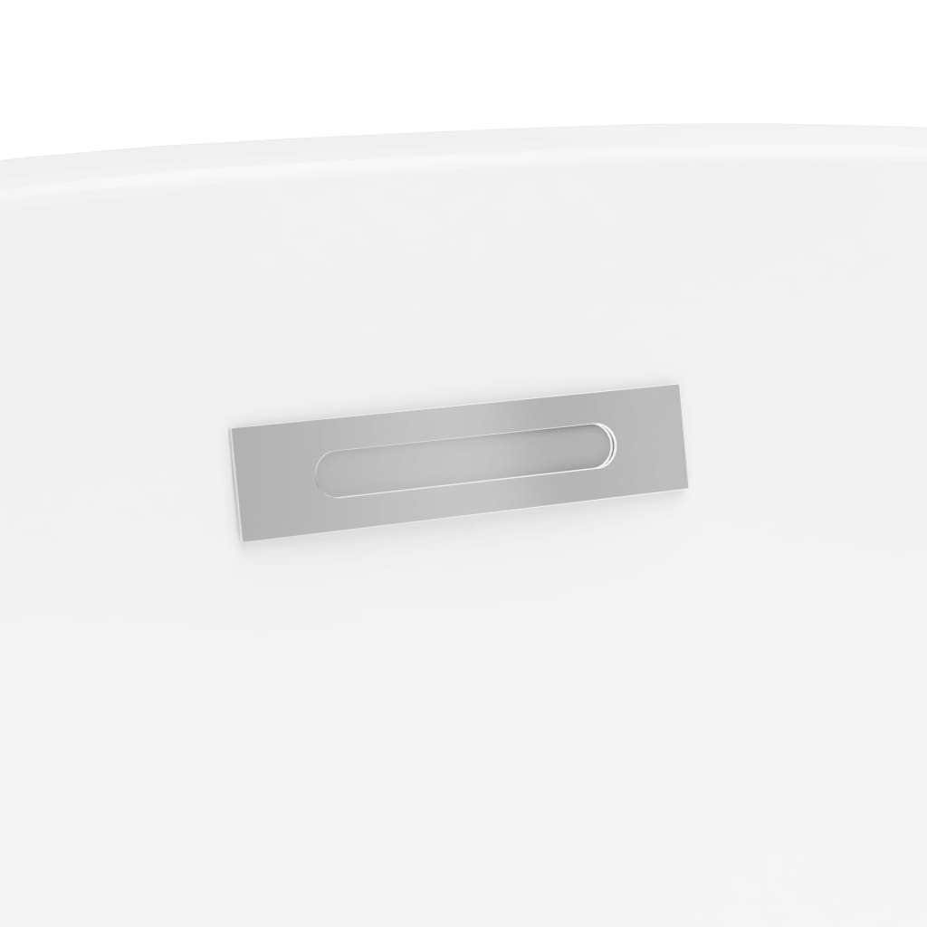 Freestanding Bathtub and Faucet 210 L 110 cm Silver