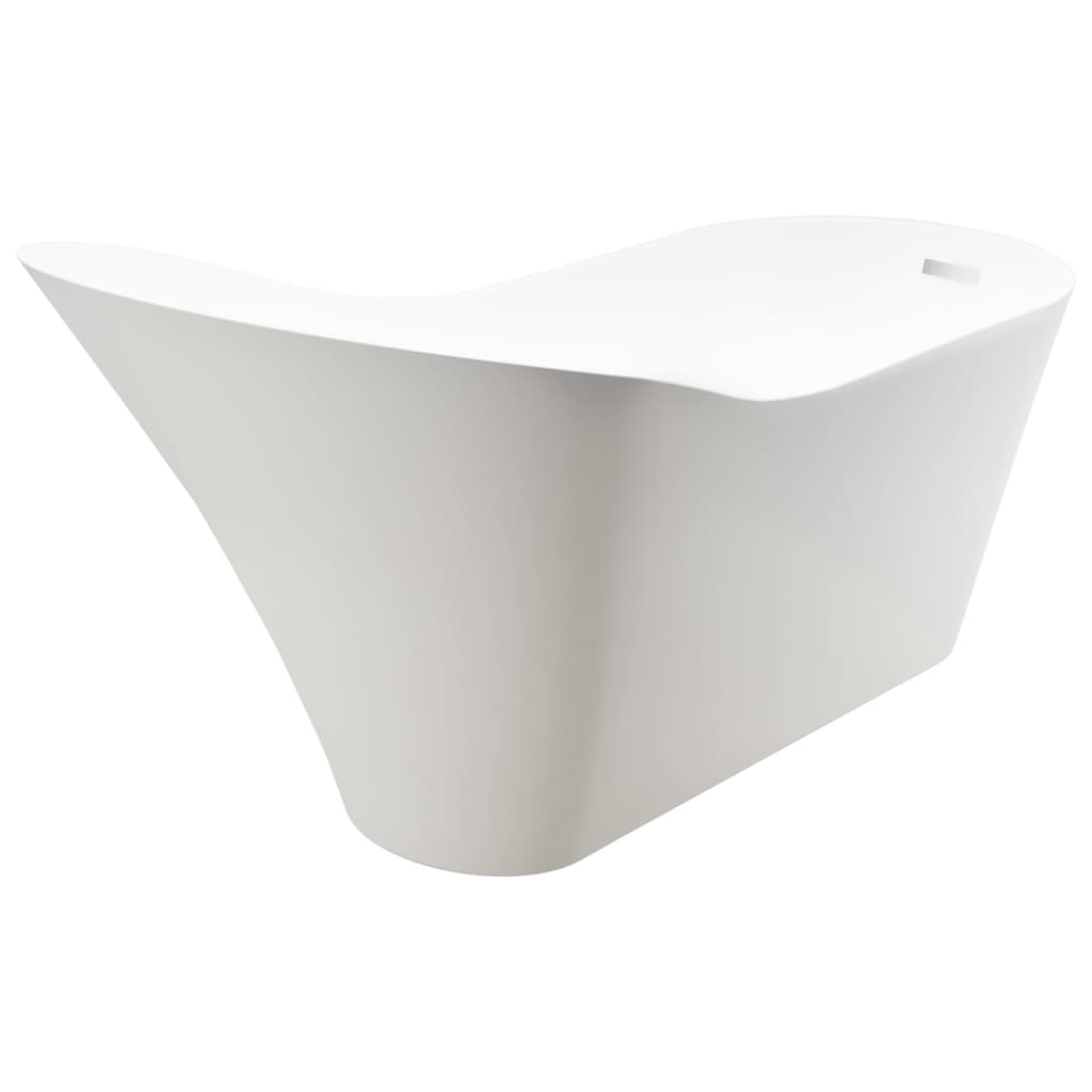 Freestanding Bathtub and Faucet 210 L 90 cm Black