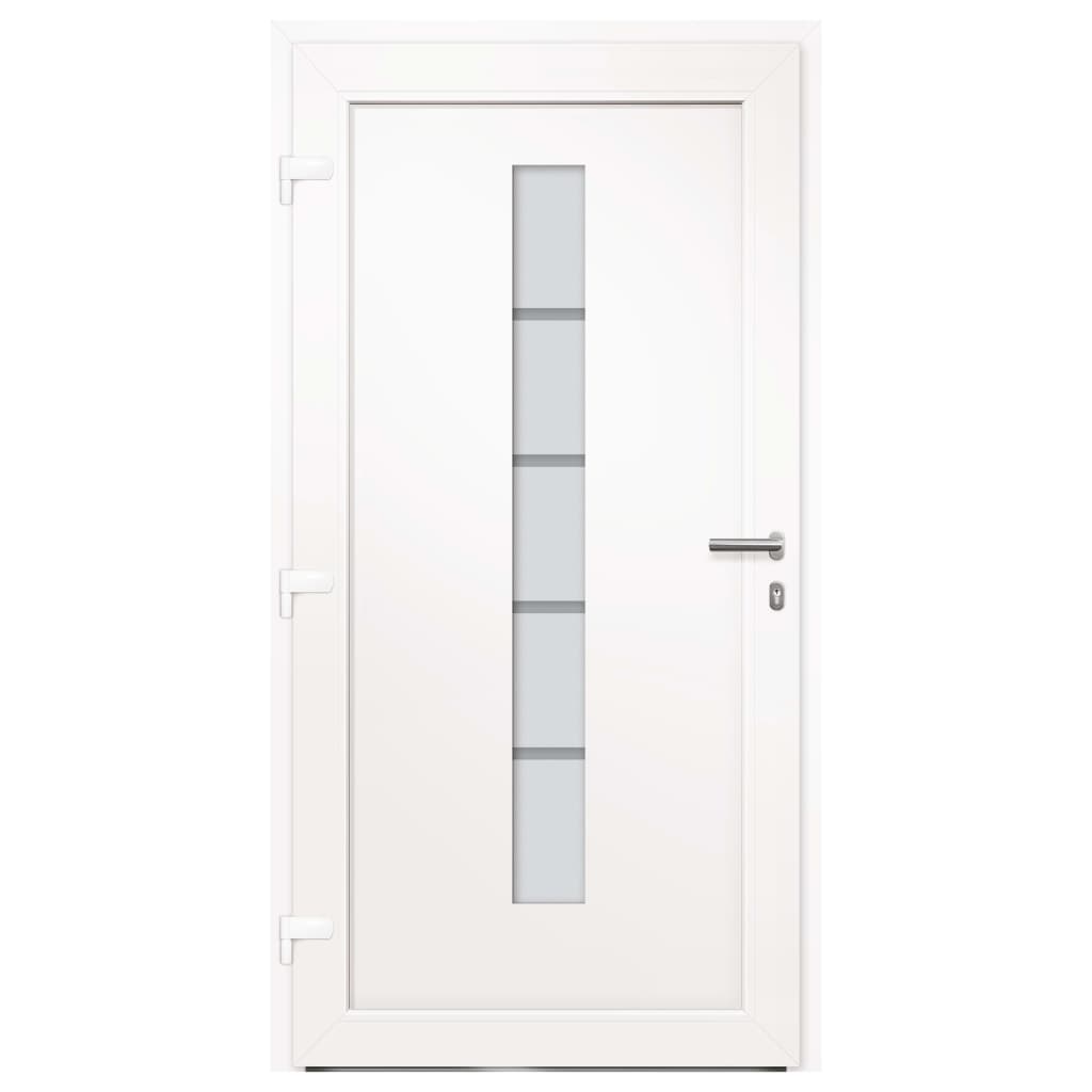 Front Door Aluminium and PVC Anthracite 100x200 cm