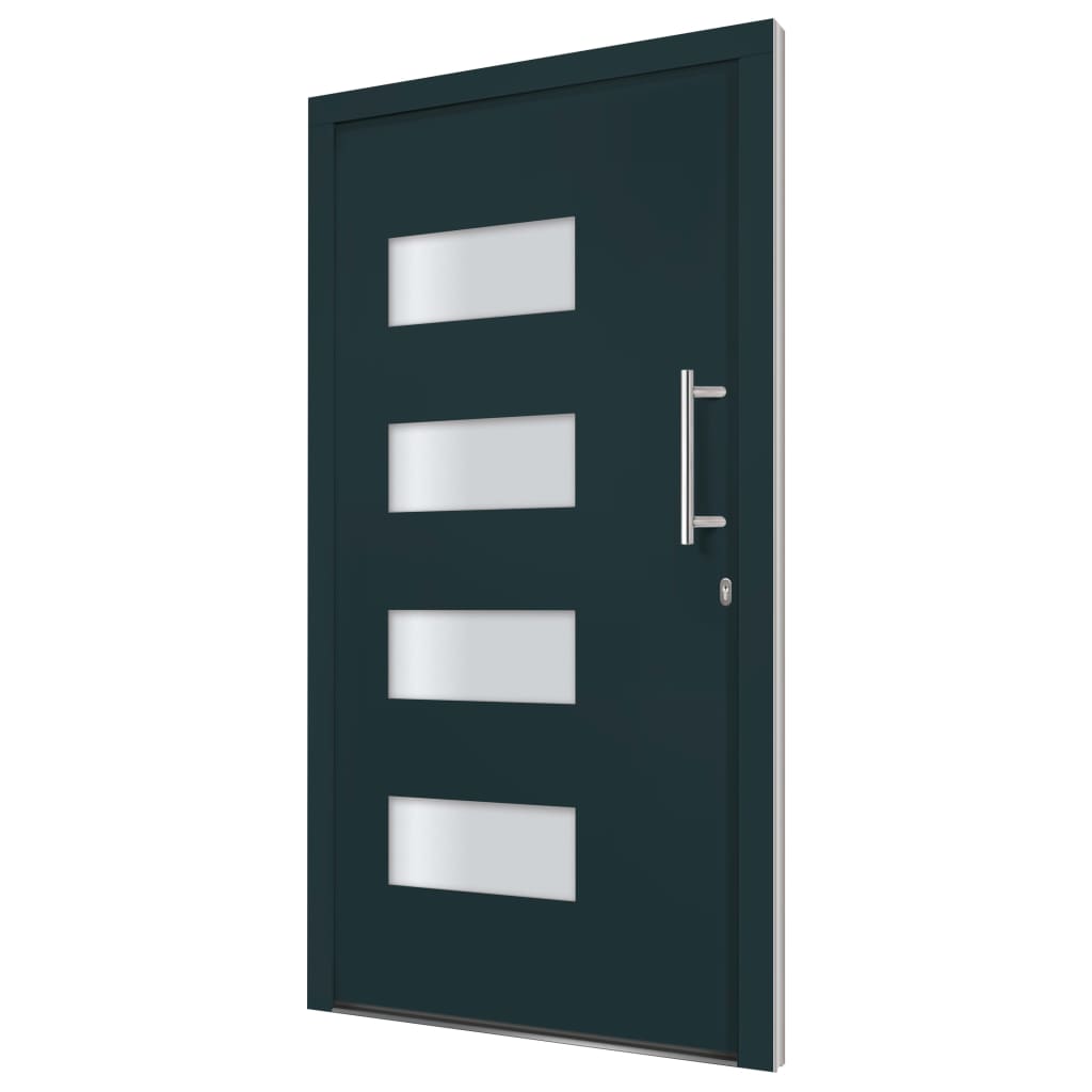 Front Door Aluminium and PVC Anthracite 110x210 cm