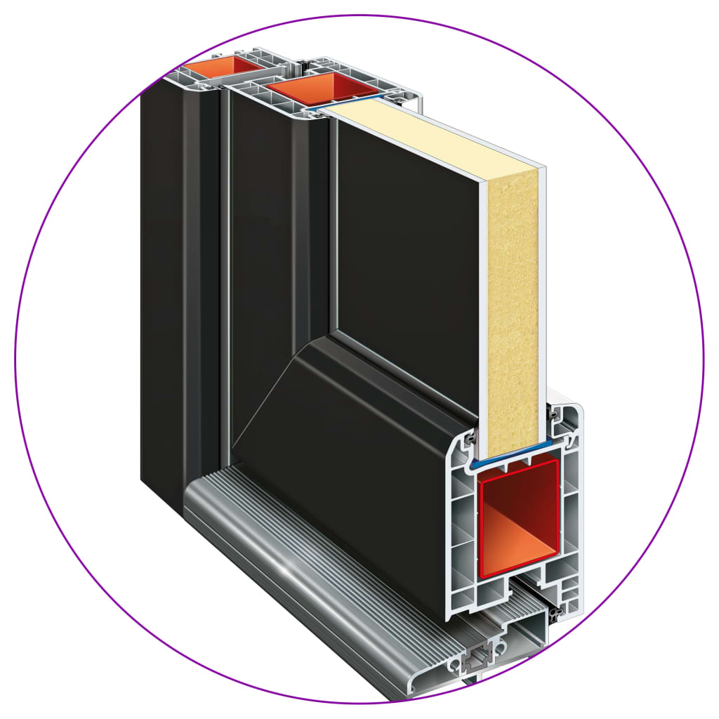 Front Door Anthracite 98x190 cm