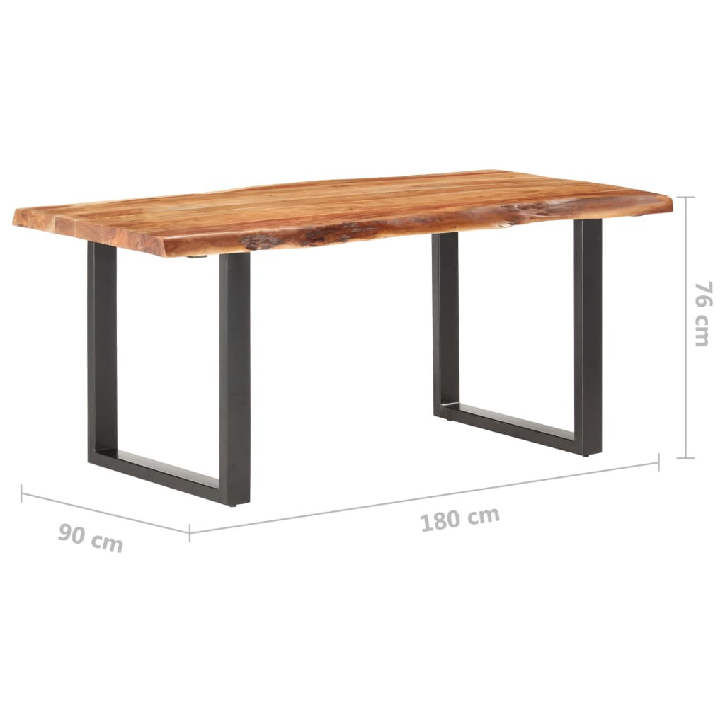 Live Edge Table Solid Acacia Wood 180 cm 6 cm