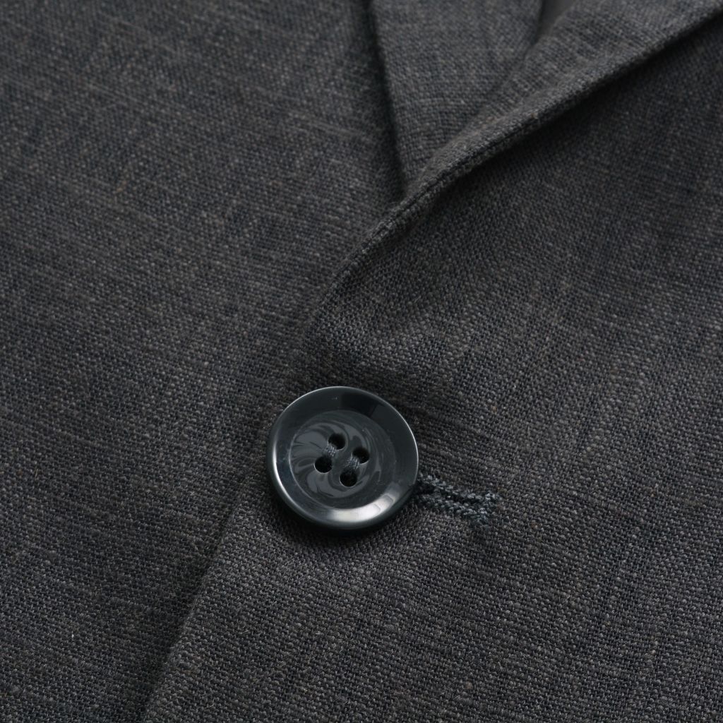 Mens 2 Piece Linen Suit Size 54 Dark Grey